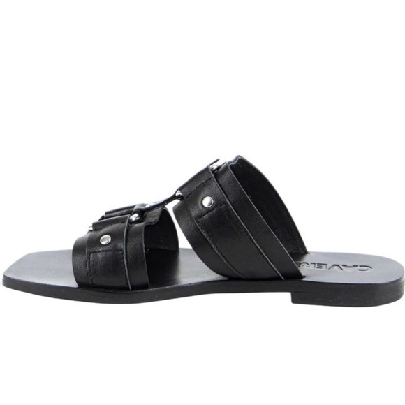 Caverly Cass Slide Sandal Black Leather - Picture 4 of 9